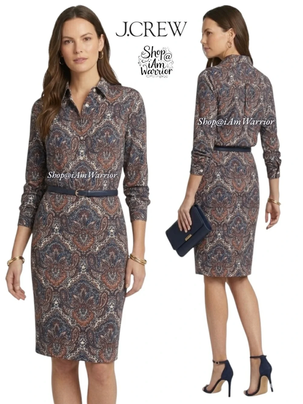 J.Crew cotton perfect shirt in marine sunset paisley *shop@iamwarrior